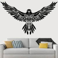 black raven wall sticker eagle wings vinyl decals cool gothick living room decoration bedroom mural home decor animal paw o198