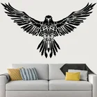 Черная Настенная Наклейка ворон, Крылья орла, виниловые наклейки, классное украшение гостиной, декор для спальни, домашний декор, лапа животного, O198