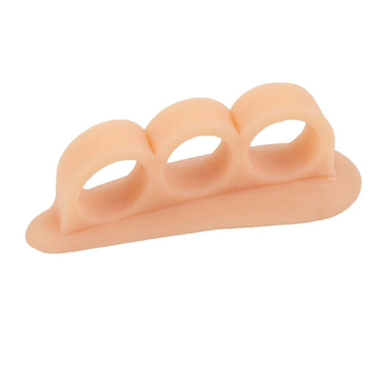 Мини гелевый разделитель для пальцев ног портативный с тремя отверстиями