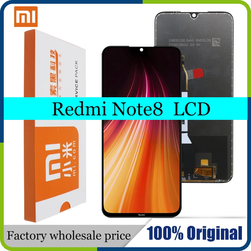 ЖК-дисплей 6 3 ''для Xiaomi Redmi note 8 оригинальный с сенсорным экраном дигитайзером