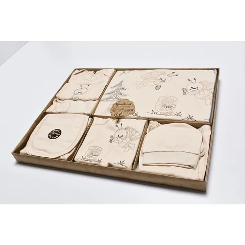 

SB Silky Organic 11 Pieces Baby Hospital Outlet Boy Girl - Cream Baby Clothing Set Winter Baby Pajamas Unisex Children Clothing