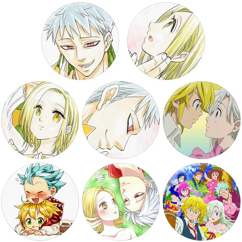 Металлическая брошь в стиле аниме Семь смертных грехов|Броши| |