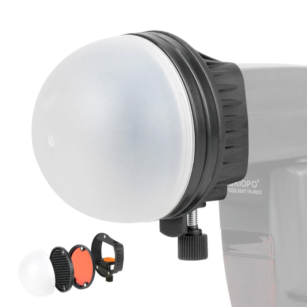 Комплект аксессуаров для вспышки TRIOPO Speedlite адаптер с диффузором и отражателем Canon