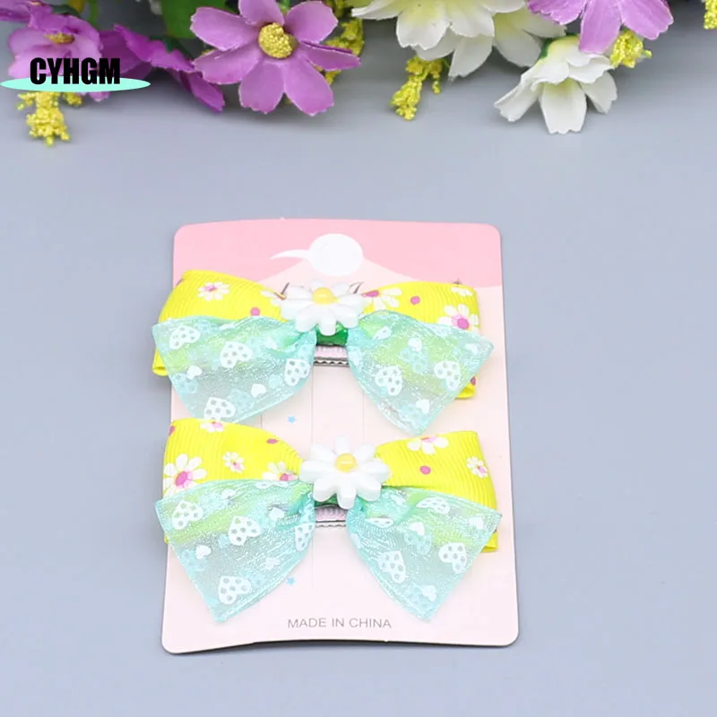 Оптовая продажа шелковые заколки для волос девочек Ленточные Заколки Головные