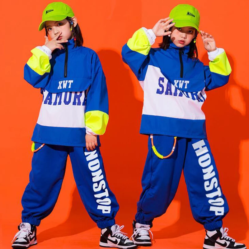 

Детские Концертная одежда в стиле «хип-хоп» свитер штаны на каждый день для мальчиков и девочек джазовый танцевальный костюм, одежда, костюм, одежда для бальных танцев праздничная одежда