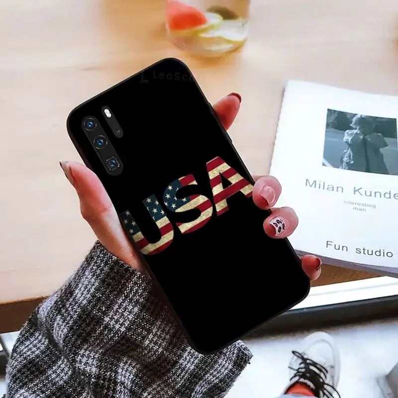 

American USA Flag Phone Cases For Huawei honor Mate mate P 10 9X 10i 20 30 40 y7 lite pro p smart 2019