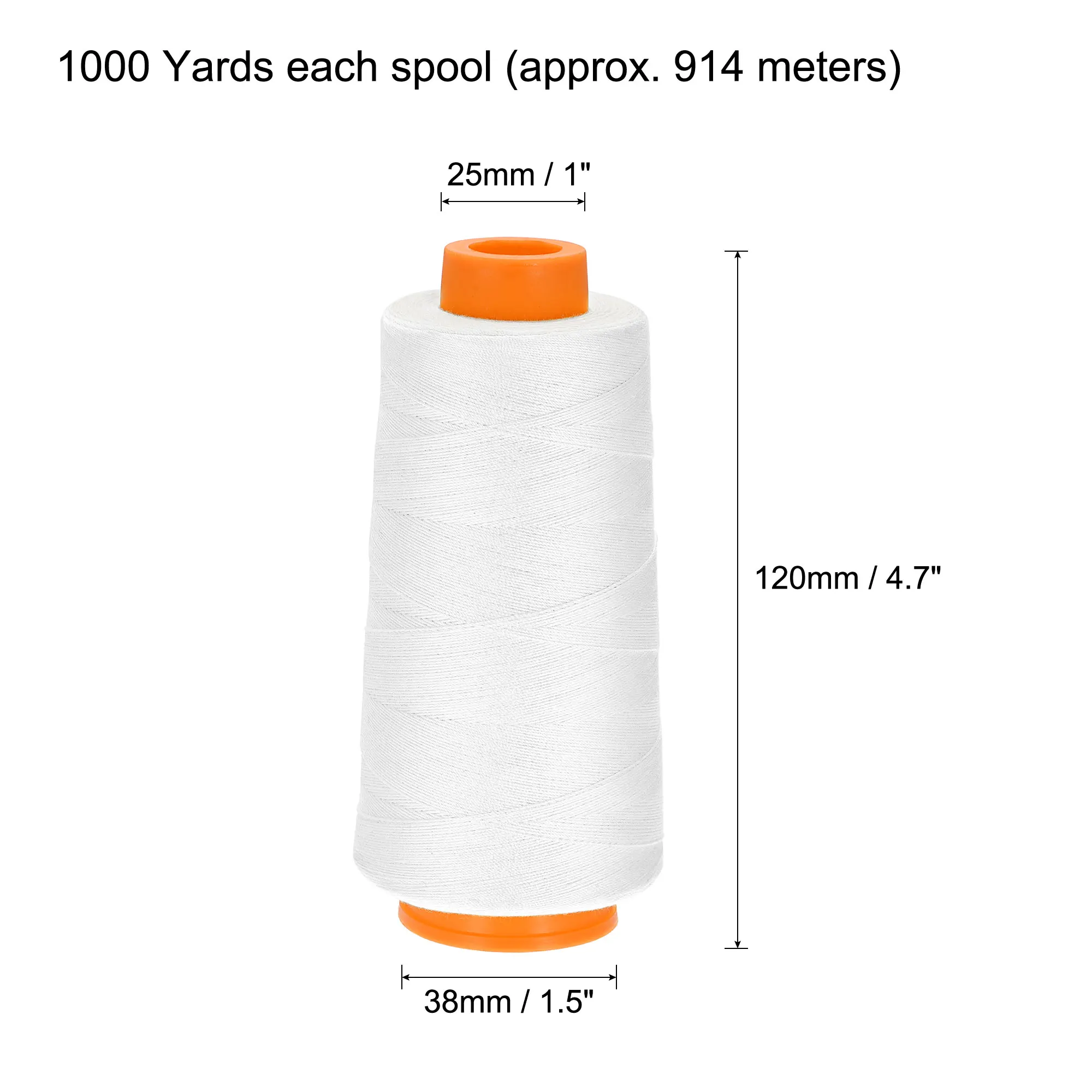 Uxcell Polyester Thread 1000 Yards 20S/3 All-Purpose for Manual and Machine Sewing (Gray)111 | Инструменты