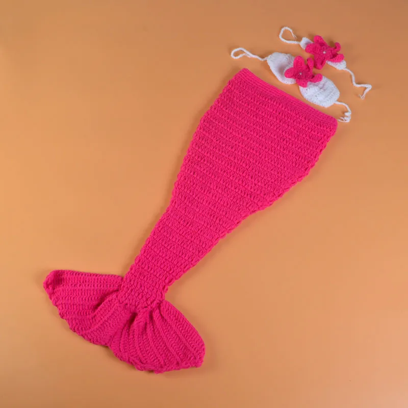 Mermaid-Dark Pink Dvotinst новорожденных реквизит для фотосъемки для маленьких девочек и маленьких мальчиков Милая верхняя одежда с животными вязаная одежда Fotografia Studio Shoot реквизит для фотосессии - Цвет: Mermaid-Dark Pink