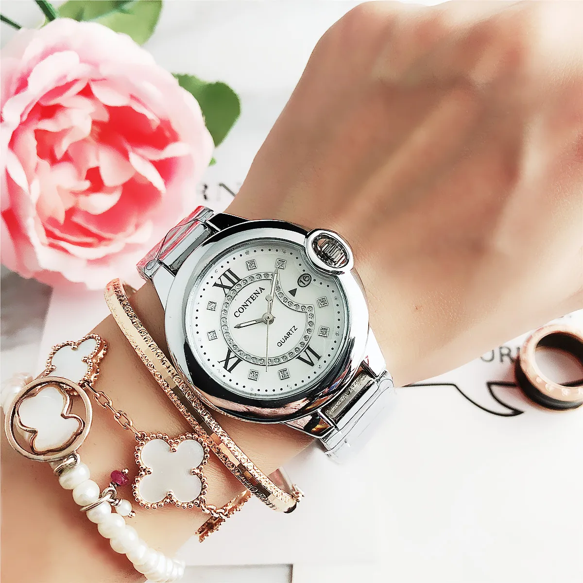 7101 calendar night light ultra thin alloy student electronic watch factory direct sale |