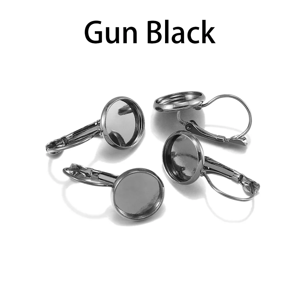 Круглая французская оправа кабошон серьга для сережки с пустым основанием камея