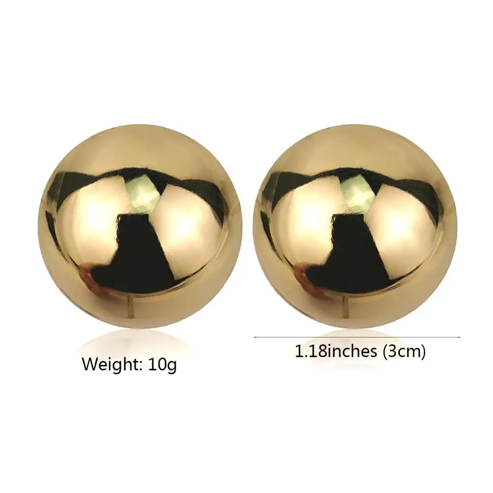 Женские круглые серьги-гвоздики MANILAI