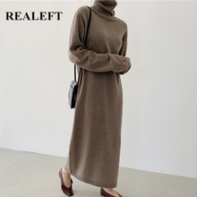Realeft-vestido de cuello alto holgado para otoño e invierno...