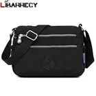Дизайнерская Женская сумка через плечо от известного бренда, сумочка из нейлона черного цвета, модный дорожный мессенджер