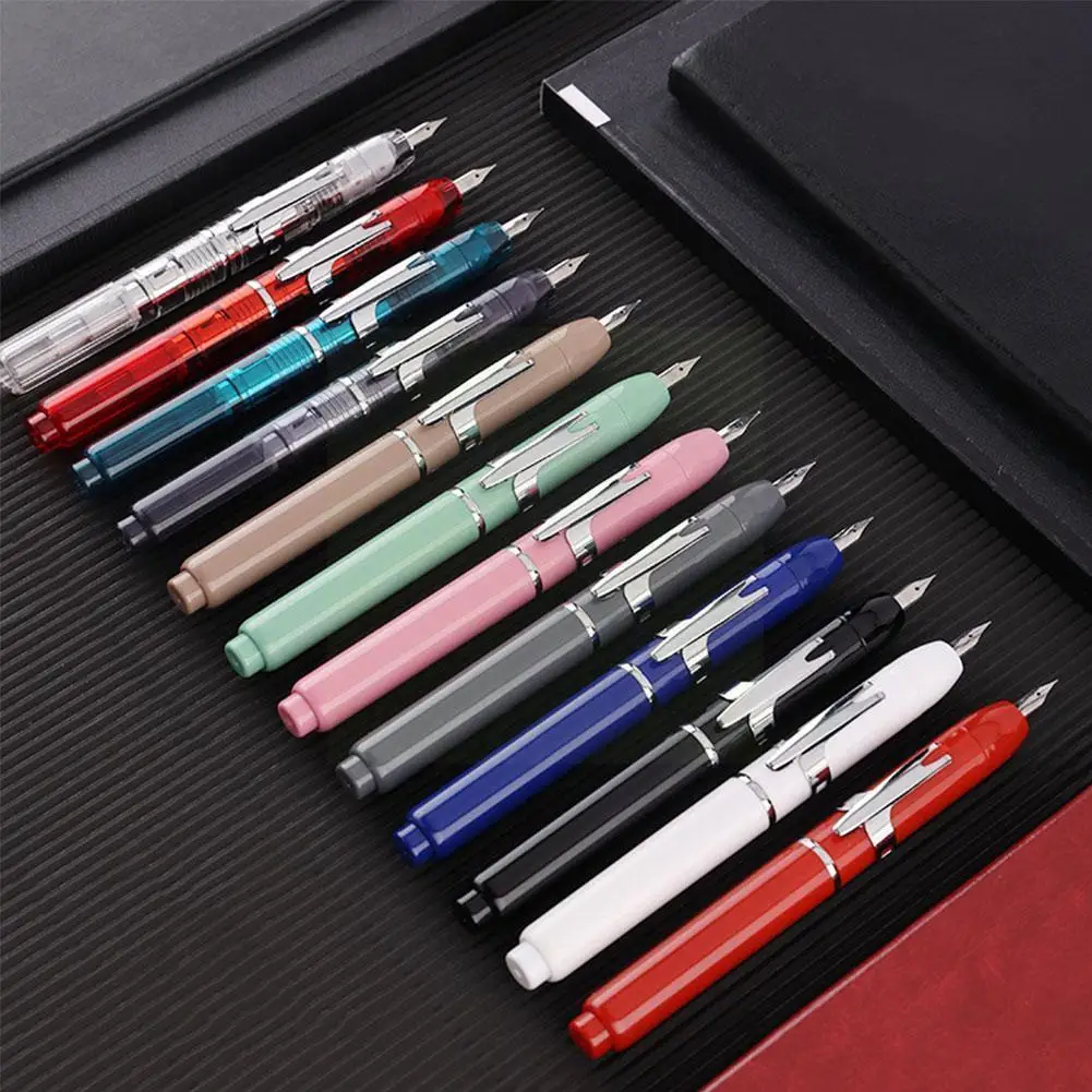 

Press-type Fountain Pen Plastic Ink Pen Ef/f Nib Converter Office Filler Supplies Stastionery Pens Stationery Office Writin Y5z6