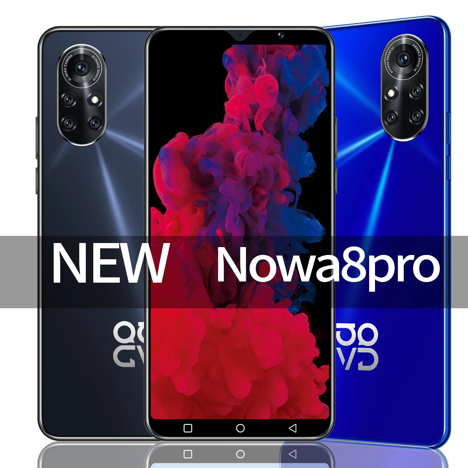 

Nowa8 pro 6.0 Inrinity-o screen Smartphone 16+32MP5G 8+256GB 6800nAh Android 10 Face ID Fingerprint ID Android10