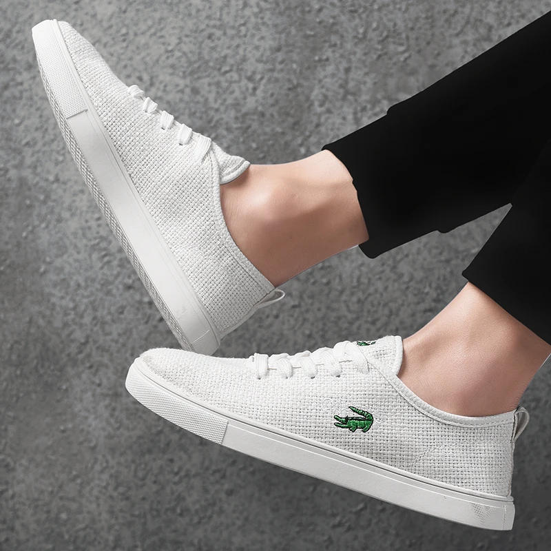 Дышащая льняная низкая Обувь На Шнуровке легкая и удобная уличная модная