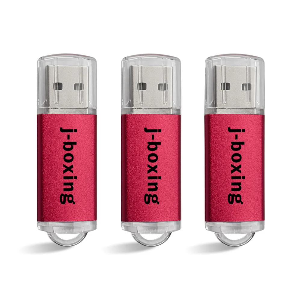 Красный 3 шт. j-боксерский USB флеш-накопитель 64 ГБ 32 ГБ 16 ГБ 8 ГБ 4 ГБ Флешка USB 2,0 карта памяти Jump Drive zip-накопители для компьютера оранжевый - Цвет: Красный
