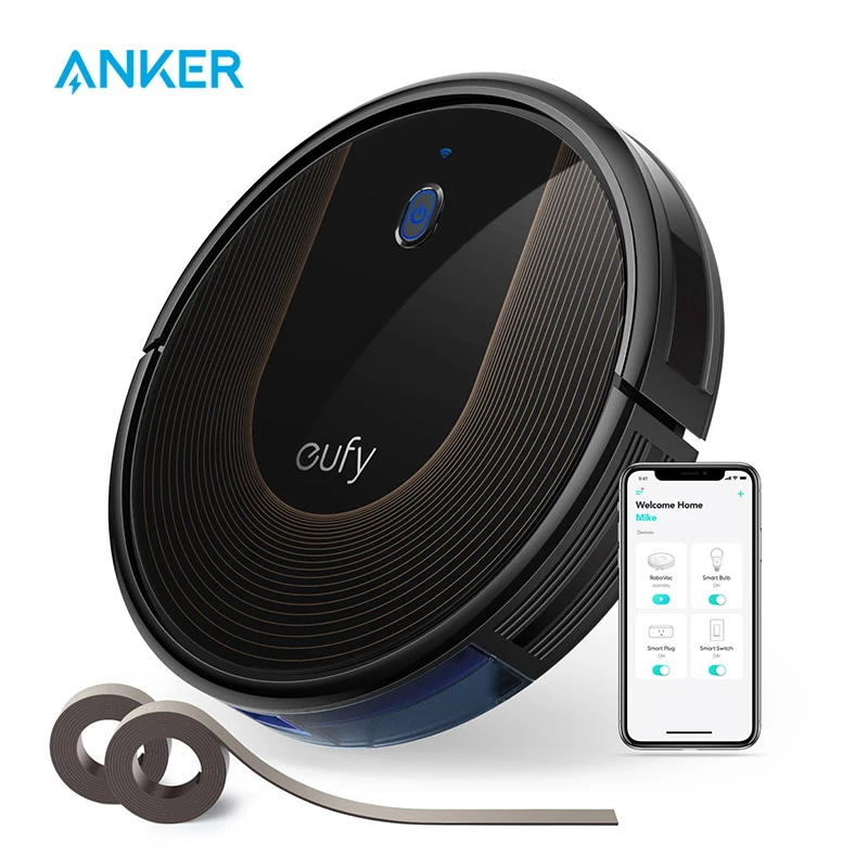 eufy [BoostIQ] RoboVac 30C Robot Vacuum Cleaner 1500Pa Suction Boundary Strips Included Quiet Self-Charging Robotic | Бытовая техника