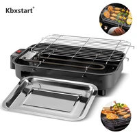 220V BBQ Multifunction Electric Grills Roasting Pan Electrique Griddle Smokeless Barbecue Teppanyaki Electric Oven Stove Roaster
