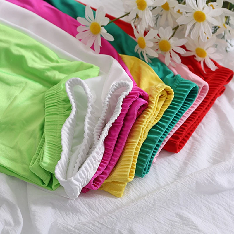 

Women Shiny Pant Leggings Hot Selling Leggings Solid Color Fluorescent Spandex Elasticity Casual Trousers Shinny Legging
