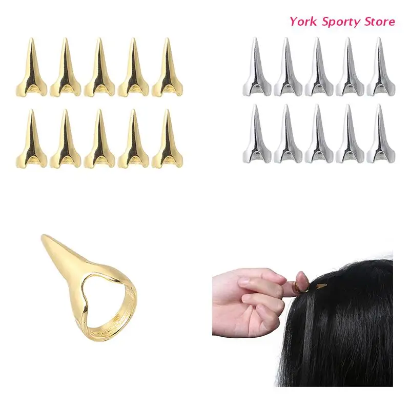 

10Pcs/20Pcs Hair Selecting Tools Metal Parting Ring Hair Sectioning Comb For Hair Braiding Weaving Curling Styling Extension