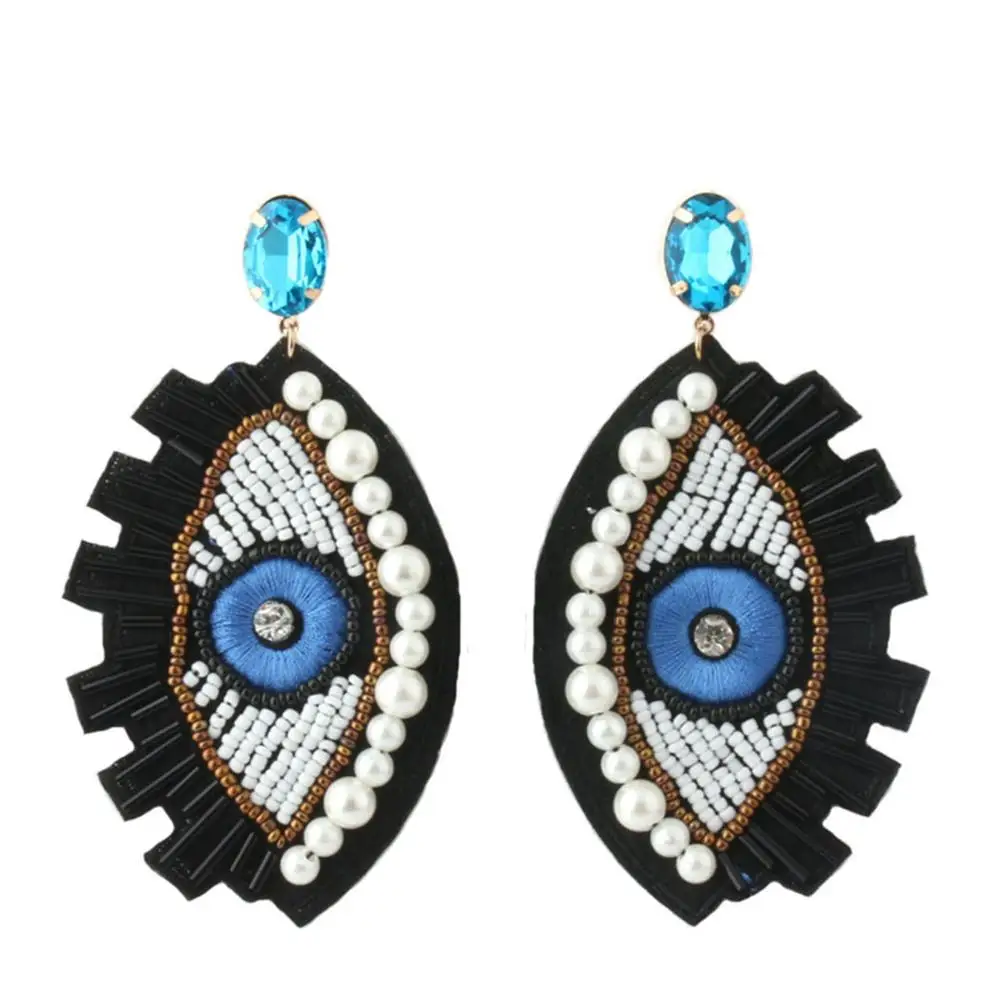 Женские сережки с глазами дьявола Zouchunfu массивные Серьги-Подвески ручной работы