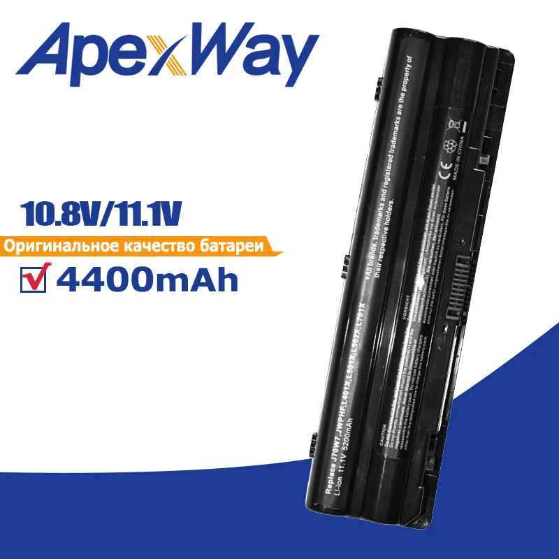 Аккумулятор 4400 мАч для Dell XPS 14 15 17 L401x L501x L502x L701x L702x Series 312 1123 1127 J70W7 JWPHF R795X WHXY3|battery