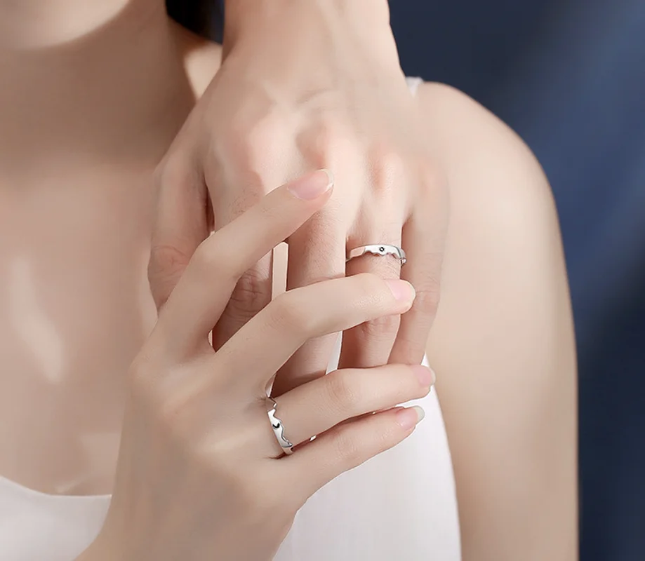 Парные кольца серебряного цвета модные свадебные ювелирные изделия для невесты