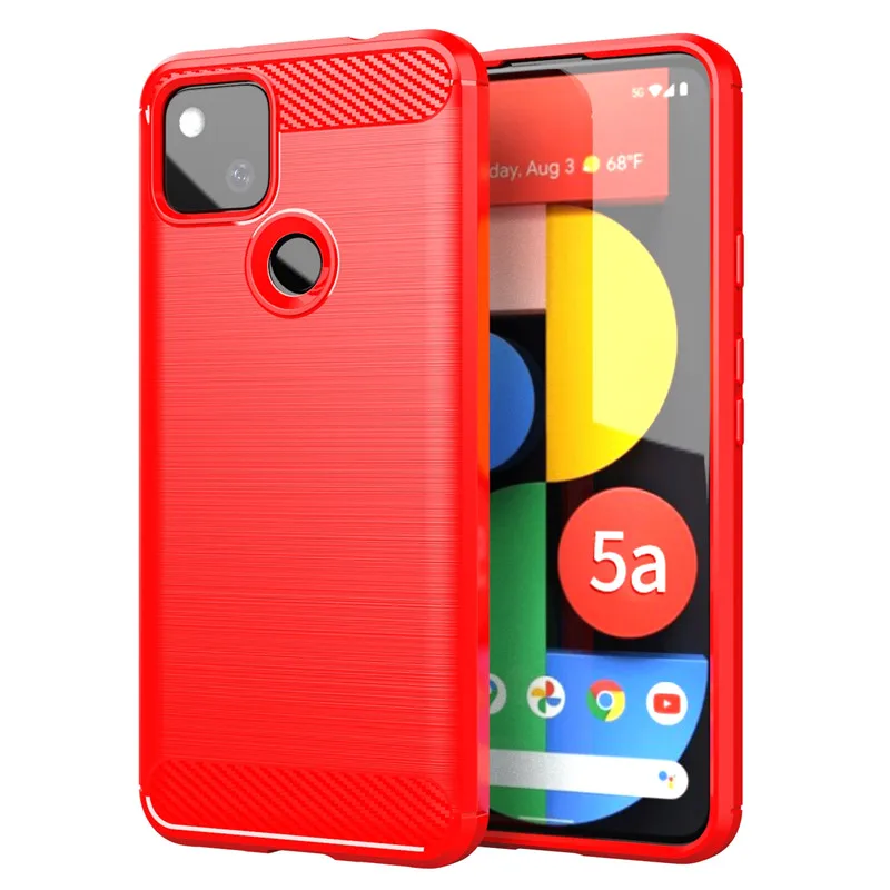 For Google Pixel 5A Case For Pixel 5A 5 4A 4 Funda Bumper Silicon Anti-knock Carbon Fiber Cover  Phone Shell For Google Pixel 5A