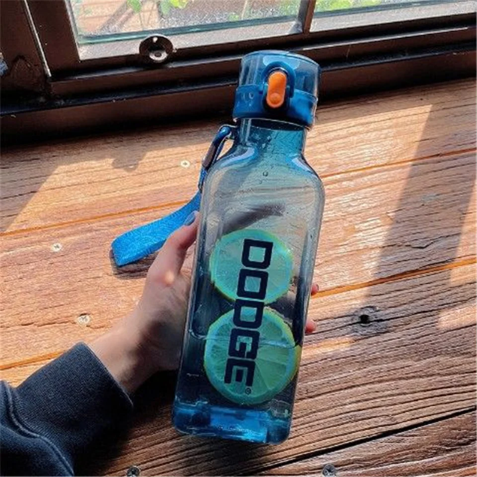 

1L Large Capacity Sports Bottle with Portable Rope Eco-friendly with Lid Hiking Camping Plastic BPA Free Fitness Water Bottles