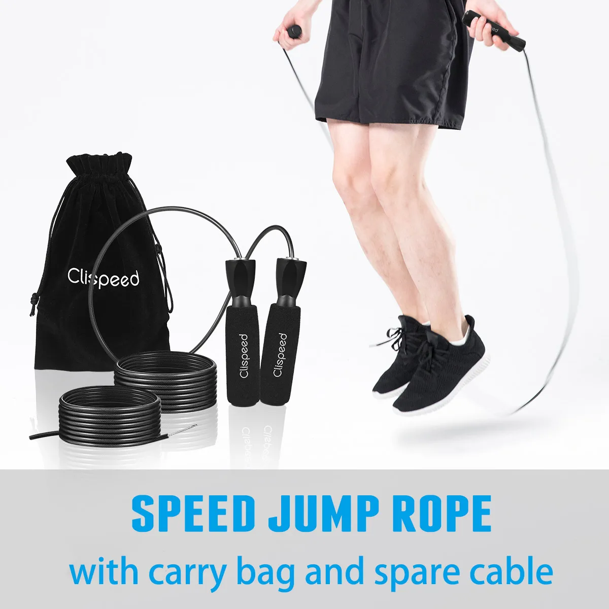 Cli скоростная Скакалка Регулируемый подшипник тренировочная скорость прыжки