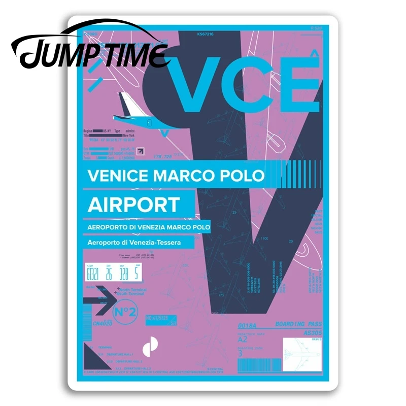 Виниловые наклейки для времени скачка в Венеции Марко Поло аэропорт итальянская