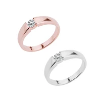 fashion simply rhinestoned couple rings for lovers women men wedding jewelry