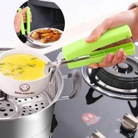 1 pcs bowl holder dish pot pan gripper clip hot dish plate bowl clip tong silicone handle kitchen tool accessories