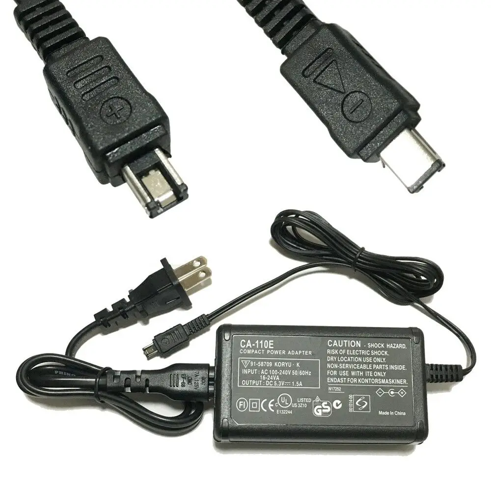 Fonte de Alimentação da Bateria Cabo para Canon Quente Adaptador Carregador Vixia hf R800 1.5a ac