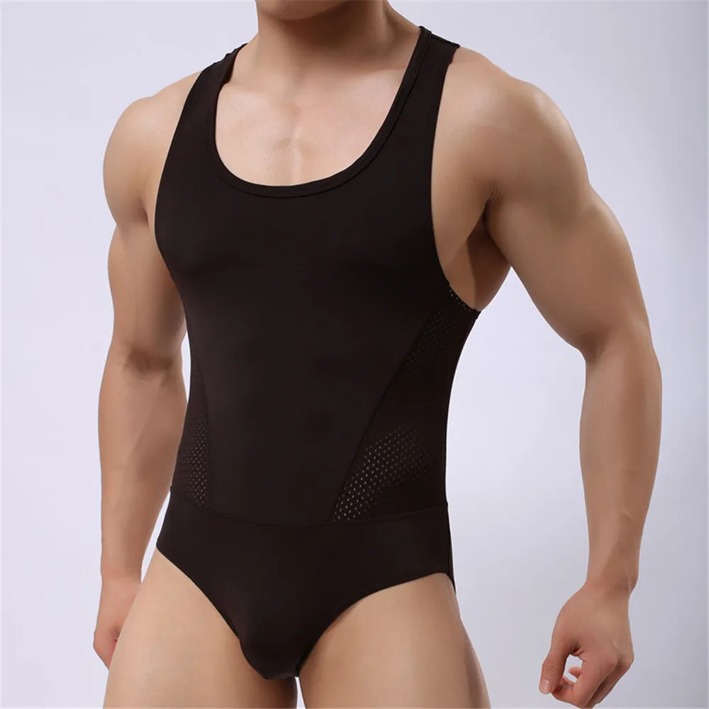 Боди мужской ледяной корсет высокая эластичность цельная одежда Корректирующее