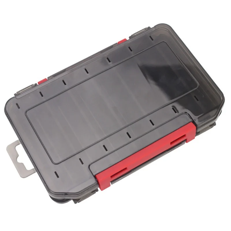 

New Double Sided Fly Fishing Tackle Box 12 14 Compartments Bait Lure Hook Storage Box Plastic Lure Storage Case High Strength h