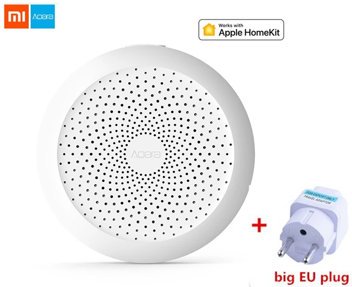 add EU plug Xiao mi jia Aqara концентратор mi шлюз с RGB светодиодный ночной Светильник умный рабочий с Apple Homekit mi home приложение умный дом центр - Комплект: add EU plug