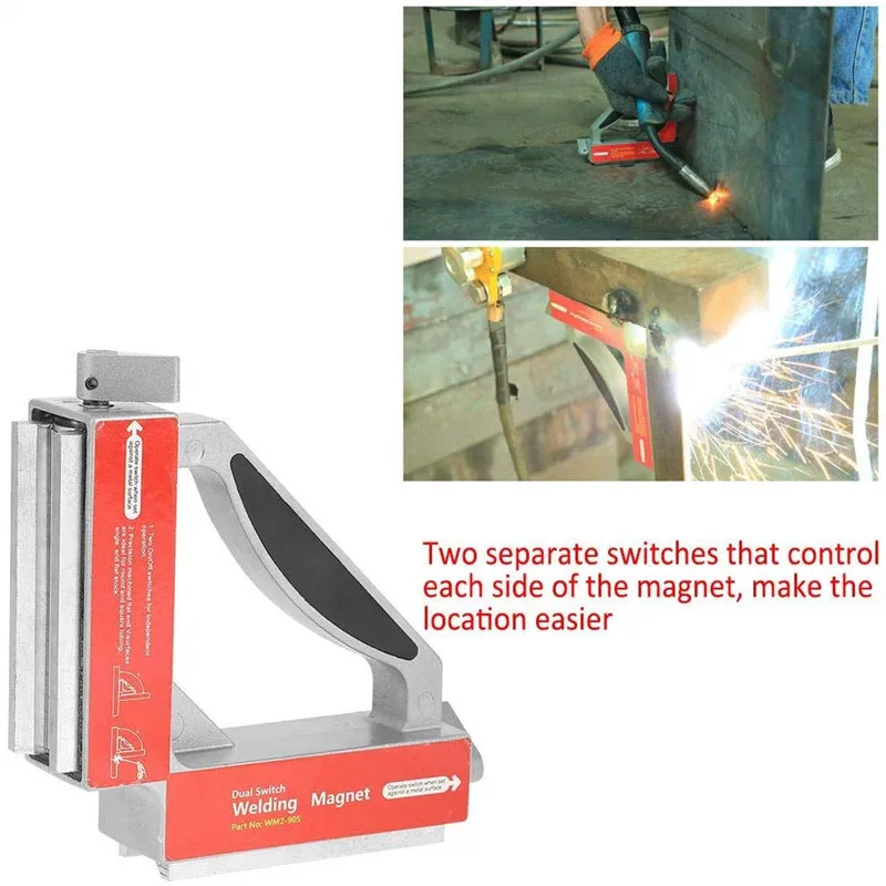 Магнитный сварочный зажим с двойным переключателем 90 градусов мощный магнитный