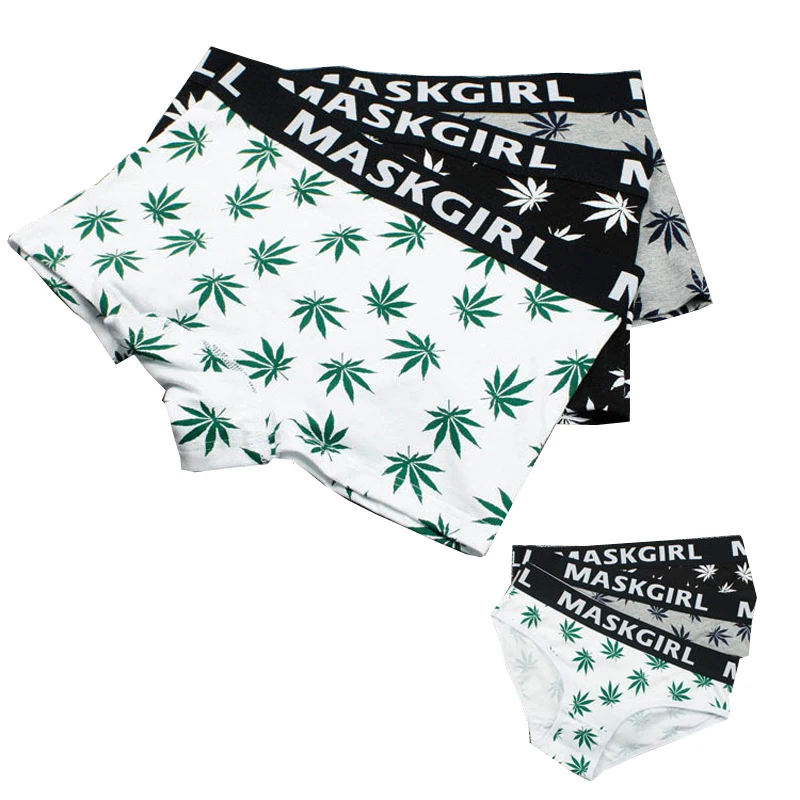 Трусы-боксеры HaleyChan 3 шт./упаковка хлопковые с принтом листьев | Женская одежда