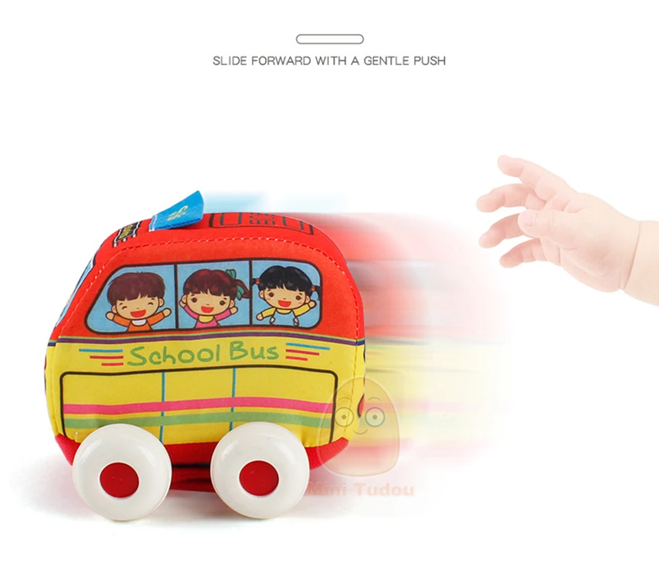 Baby Cloth Pull Back Car Hanging Toys For Baby Rattles Random Newborn Learn Walk Kids Handbell Gift Boy Toy Vehicles