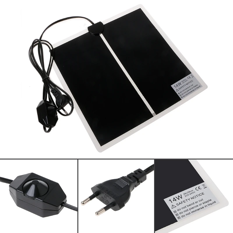 

Adjustable Temperature Pet Heating Warmer Amphibians Bed Mat 220-240V EU Plug P31D