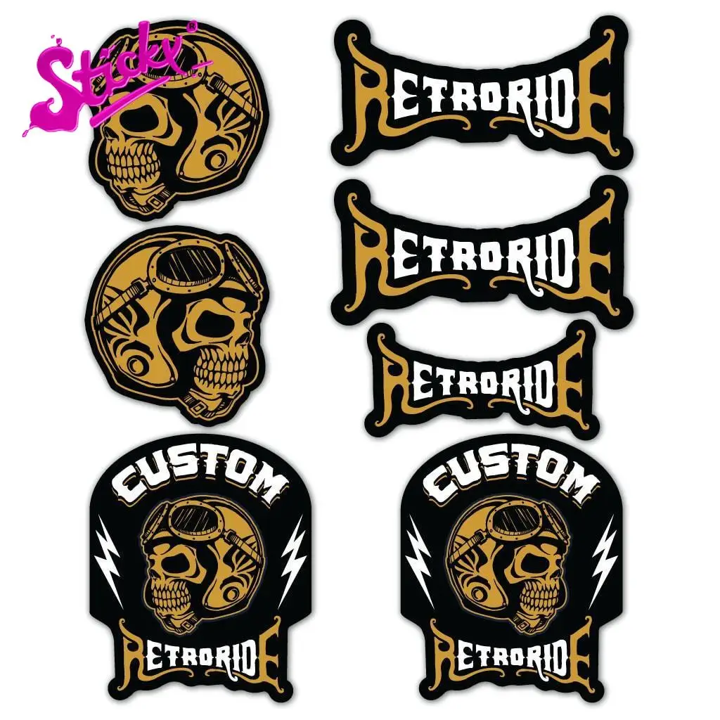 

STICKY Custom RetroRide Badge Brand Car Sticker Decal Decor For Bicycle Motorcycle Accessories Laptop Helmet Trunk Wall