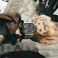 lige top luxury fashion sport watch men 3bar waterproof stopwatch men digital wrist watches stainless steel strap digital watch