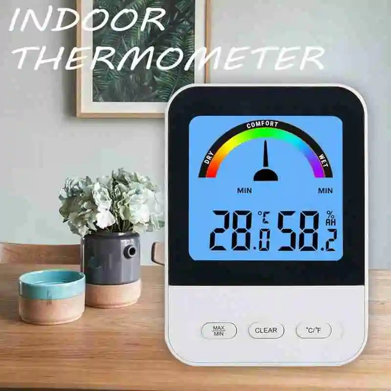 

Digital Household Electronic Thermometer and Hygrometer Wet Guidelines Thermometer Indoor Comfort and Dry Thermometer Y4X7