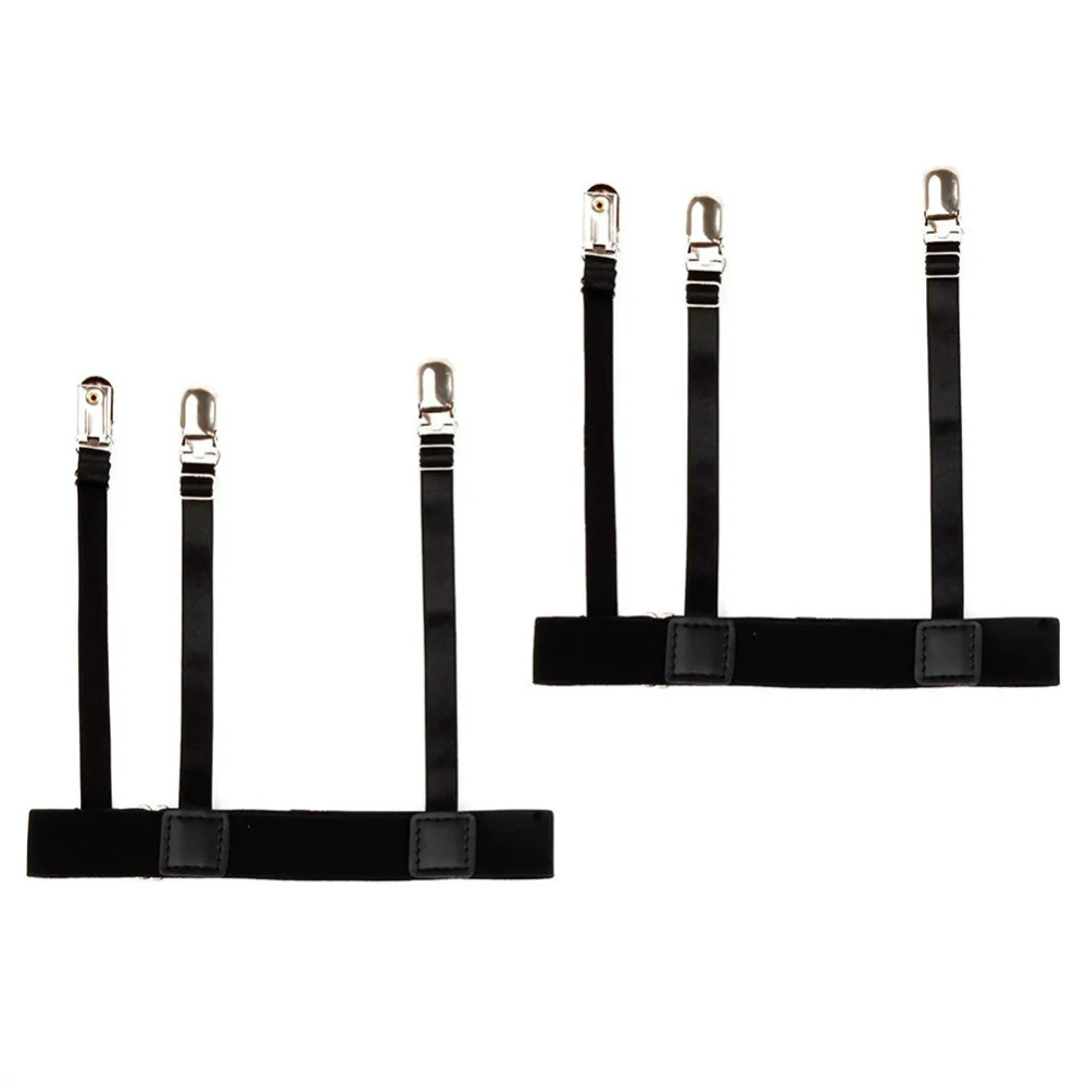 Подтяжки для рубашки мужчин регулируемые эластичные подвязки с зажимом