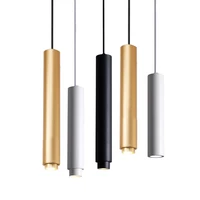 thrisdar 7w adjustable focus pendant lamp kitchen island dining room shop bar pendant light cylinder pipe cord hanging light