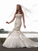 dress free shipping 2016 new whiteivory wedding dress custom size mermaid lace wedding dress keyhole back