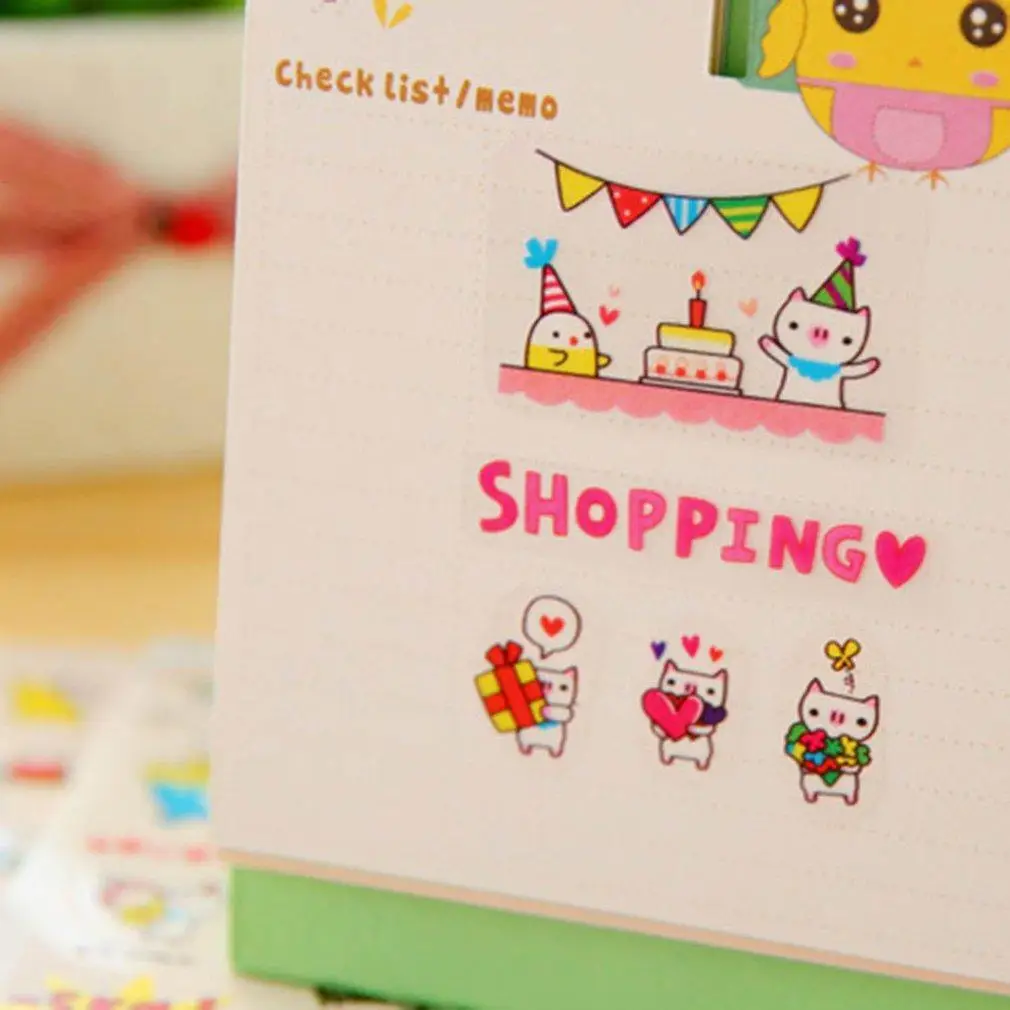 Мультфильм Милый Свинья дневник планировщик бумажные наклейки скрапбук