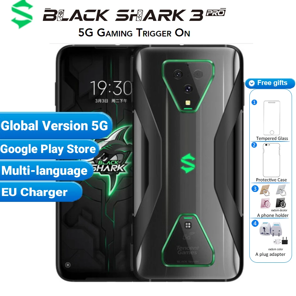 Глобальная версия смартфона Xiaomi Black Shark 3 Pro игровой смартфон с процессором Snapdragon